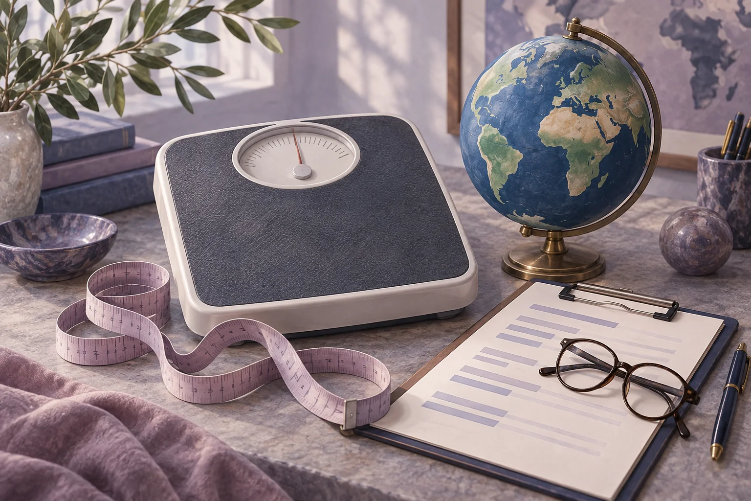 BMI around the world editorial illustration