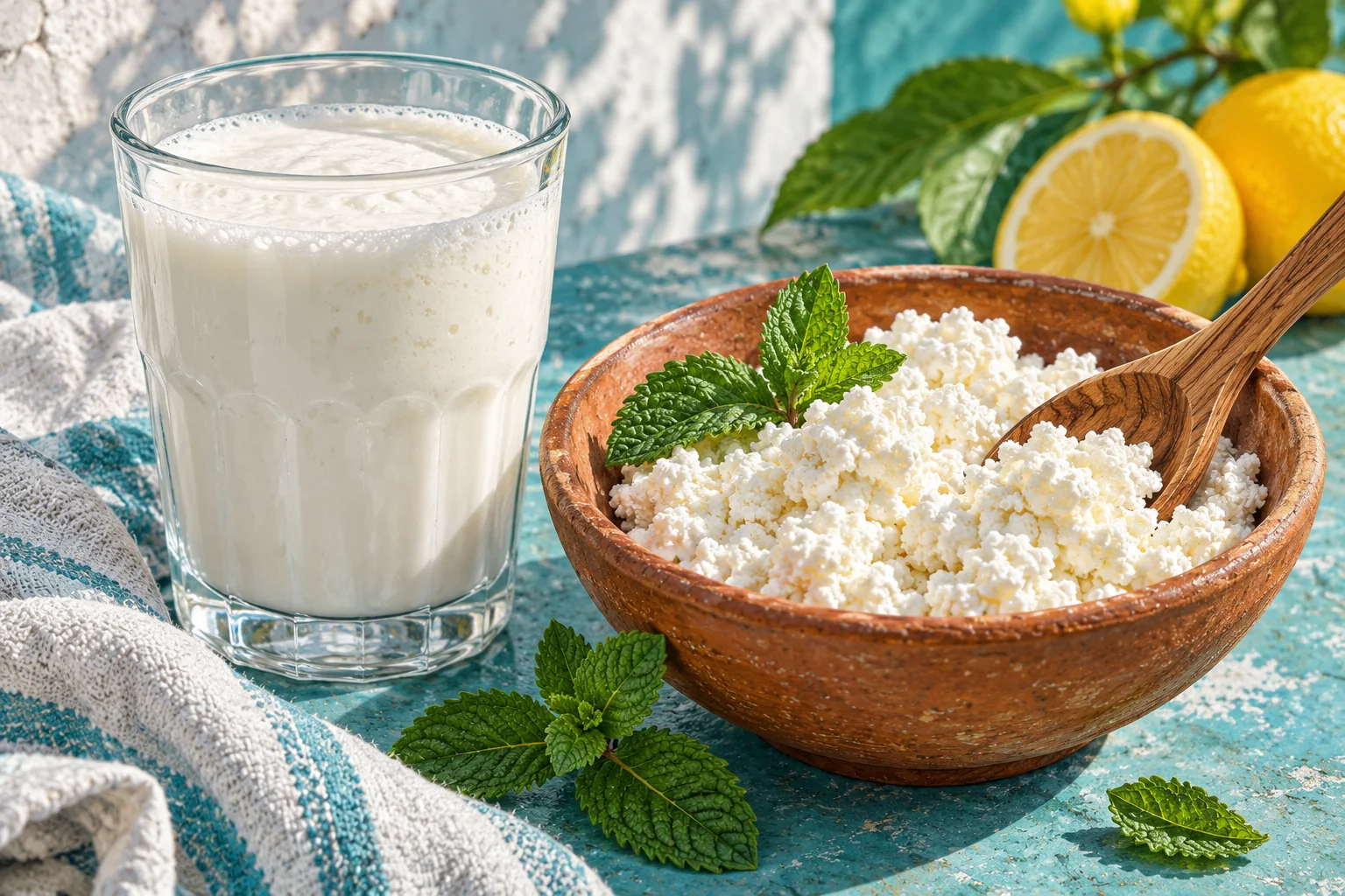 Original editorial illustration accompanying Is kefir better than curd or yogurt for your gut?